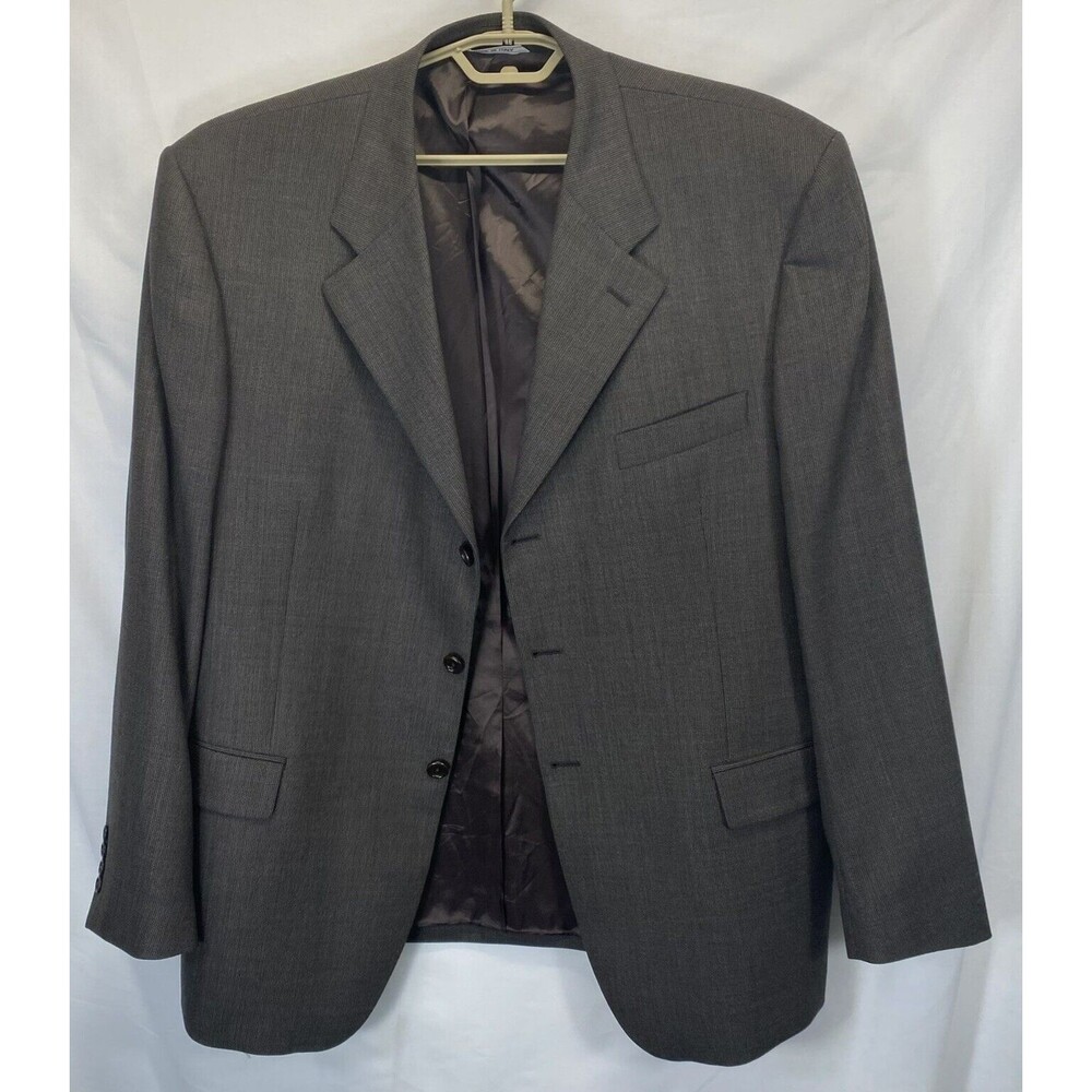 CHIAVARI Men's Italian Sport Coat Super 100s Wool 3 Button Jacket 46 R w/defect